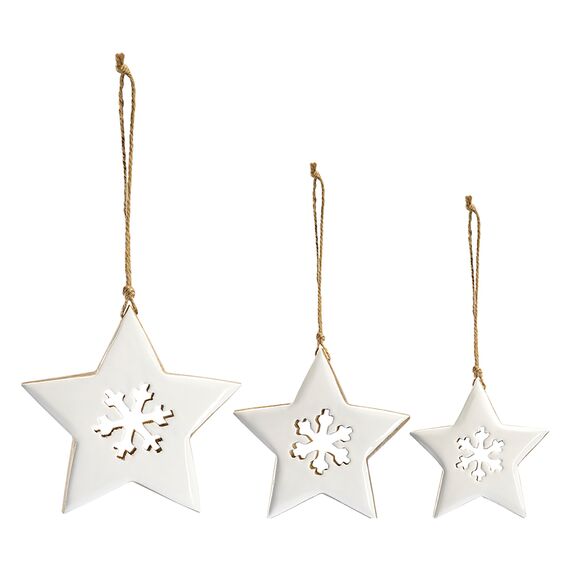 Набор елочных украшений Winter stars из коллекции New Year Essential, 3 шт., Tkano