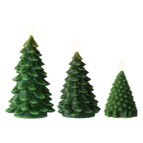 Набор из трех электрических свечей Christmas forest из коллекции New Year Essential, 3 шт., Tkano, изображение 4