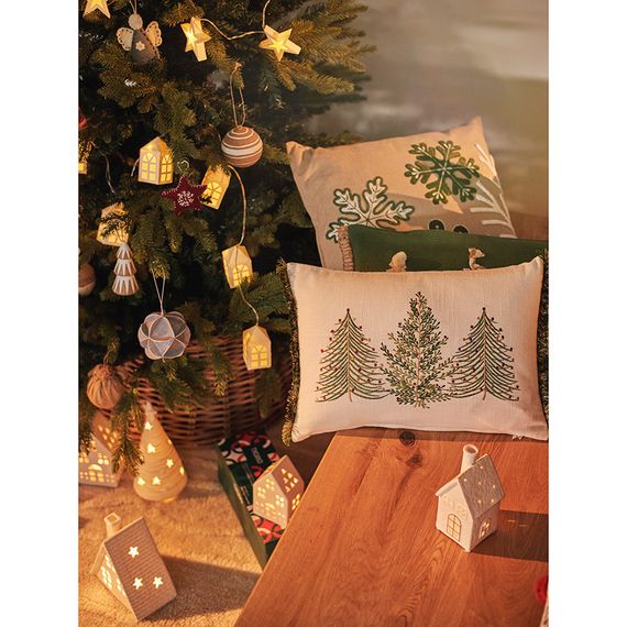Подушка декоративная с вышивкой Christmas tree из коллекции New Year Essential, 30х45 см, Tkano, изображение 5