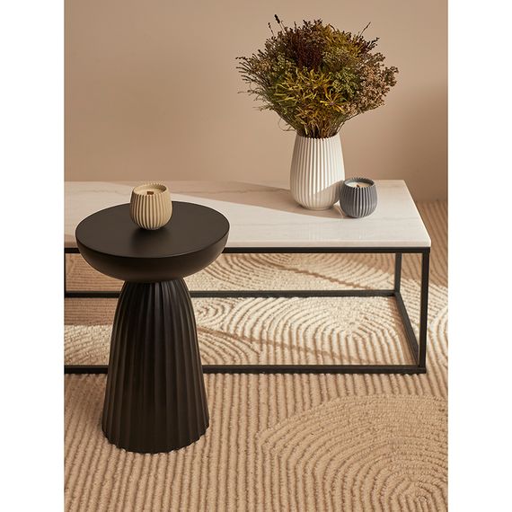 Свеча ароматическая с деревянным фитилём Vetiver & Black cypress из коллекции Edge, серый, 60 ч, Tkano, изображение 3