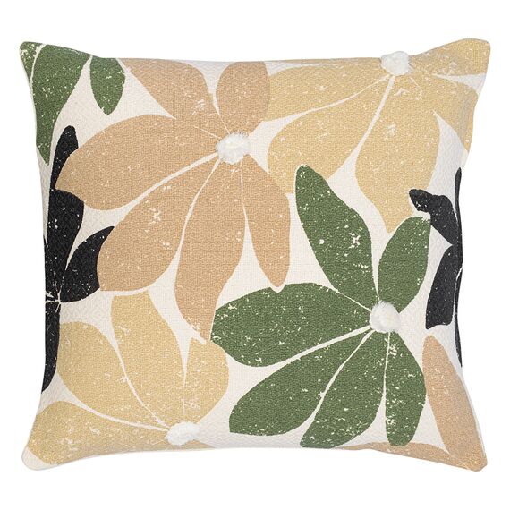 Подушка декоративная с фактурным рисунком Flowers из коллекции Ethnic, 45х45 см, Tkano