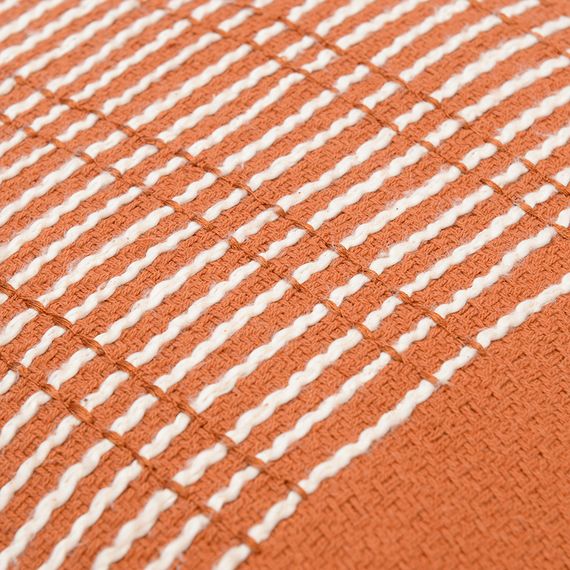 Подушка декоративная базовая Geometry терракотового цвета из коллекции Ethnic, 45х45 см, Tkano, изображение 6
