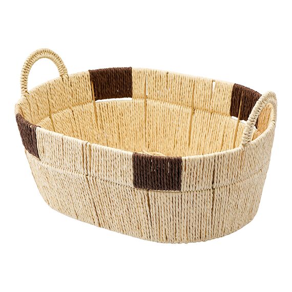 Корзина плетеная овальная Bodhran Chocolate из коллекции Ethnic, размер S, Tkano, изображение 3