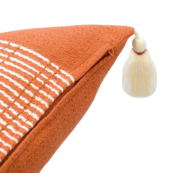 Подушка декоративная базовая Geometry терракотового цвета из коллекции Ethnic, 45х45 см, Tkano, изображение 5