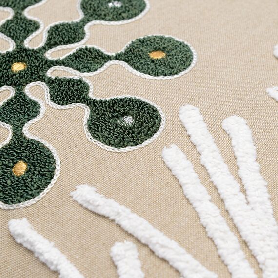 Подушка декоративная с вышивкой Snow flakes из коллекции New Year Essential, 45х45 см, Tkano, изображение 10