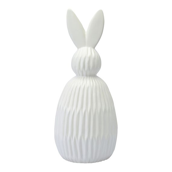 Декор из фарфора белого цвета Trendy Bunny из коллекции Essential, 12,5х12,5x30,5 см, Tkano