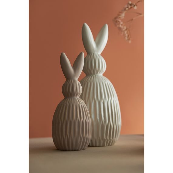 Декор из фарфора белого цвета Trendy Bunny из коллекции Essential, 12,5х12,5x30,5 см, Tkano, изображение 6