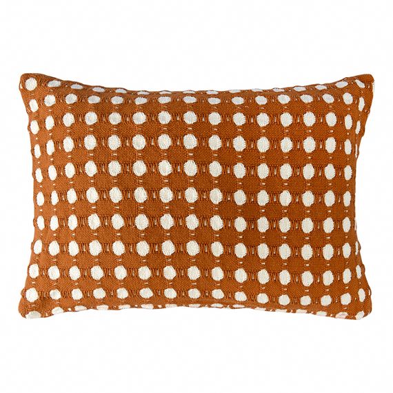 Чехол на подушку из хлопка Polka dots карамельного цвета из коллекции Essential, 40x60 см, Tkano
