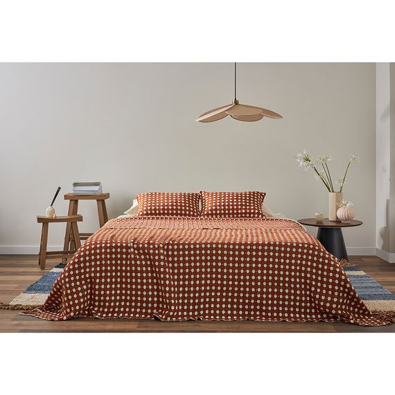 Чехол на подушку из хлопка Polka dots карамельного цвета из коллекции Essential, 40x60 см, Tkano, изображение 2