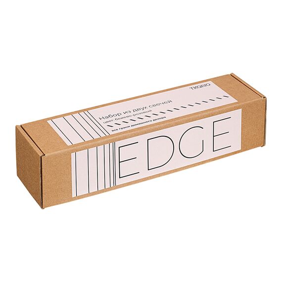 Набор из двух свечей бежево-розового цвета из коллекции Edge, 24,5 см, Tkano, изображение 3