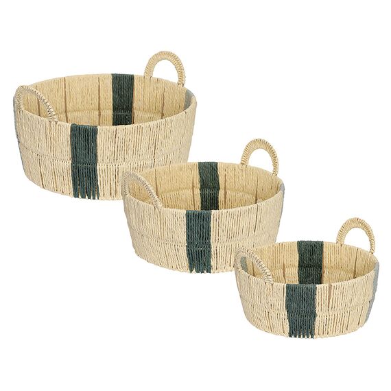 Корзина плетеная круглая Bodhran Sage из коллекции Ethnic, размер M, Tkano, изображение 4