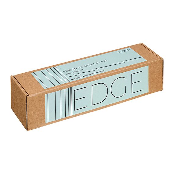 Набор из двух свечей мятного цвета из коллекции Edge, 24,5 см, Tkano, изображение 3