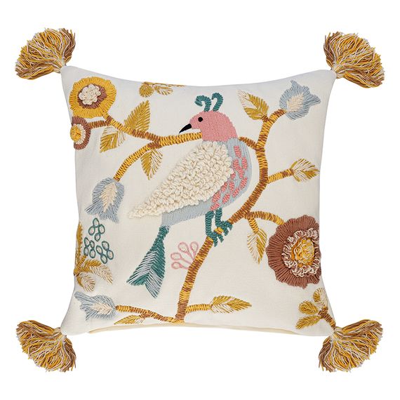 Чехол на подушку декоративный Exotic birds из коллекции Ethnic, 45х45 см, Tkano