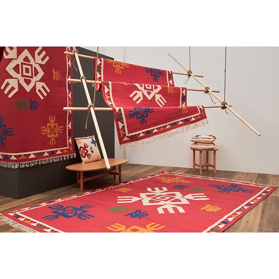 Ковер из шерсти по мотивам чувашских орнаментов из коллекции Cultural Heritage, 120х180 см, Tkano, изображение 2