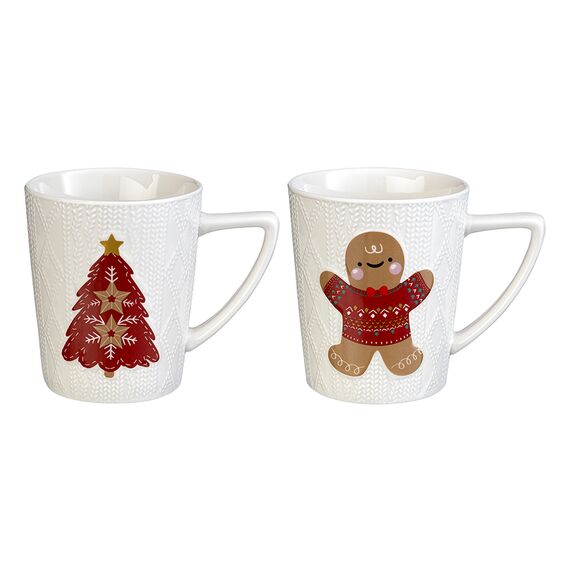 Набор из двух кружек Joyful Christmas из коллекции New Year Essential, 380 мл, Tkano