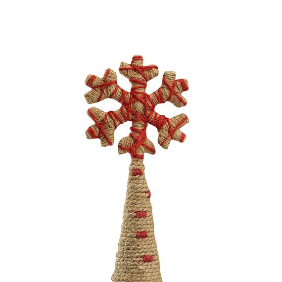 Декор новогодний Knitted Christmas из джута и гофрированного картона из коллекции New Year Essential, красный, Tkano, изображение 4