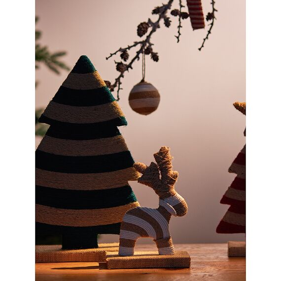 Декор новогодний Reindeer Dancer из джута и гофрированного картона из коллекции New Year Essential, Tkano, изображение 5