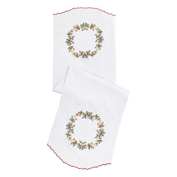 Дорожка на стол Festive wreath из коллекции New Year Essential, 45х150 см, Tkano, изображение 3