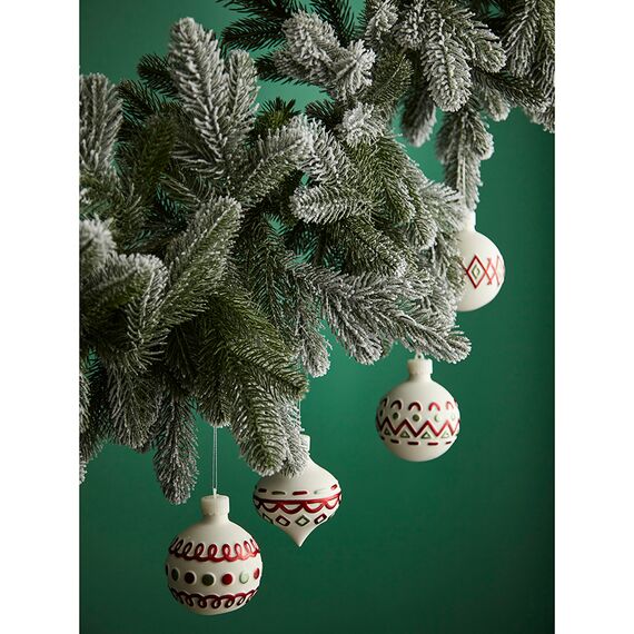 Набор ёлочных украшений с подсветкой Festive embroidey из коллекции New Year Essential, 4 шт., Tkano, изображение 2