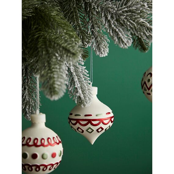Набор ёлочных украшений с подсветкой Festive embroidey из коллекции New Year Essential, 4 шт., Tkano, изображение 5
