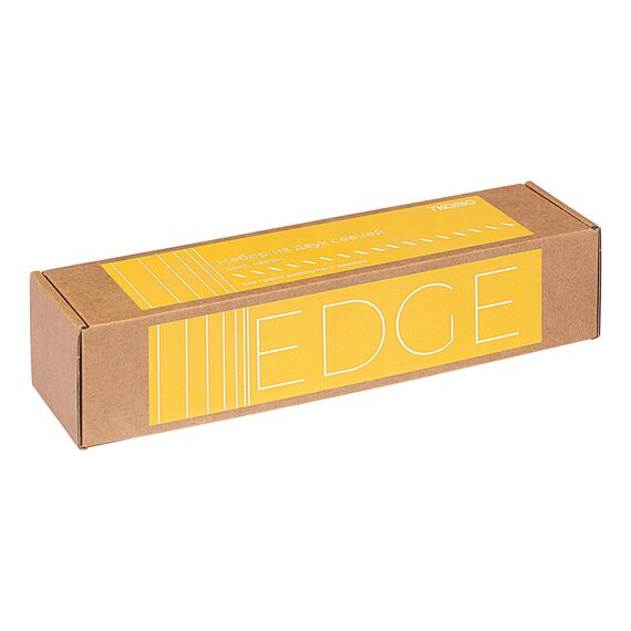 Набор из двух свечей цвета карри из коллекции Edge, 24,5 см, Tkano, изображение 3