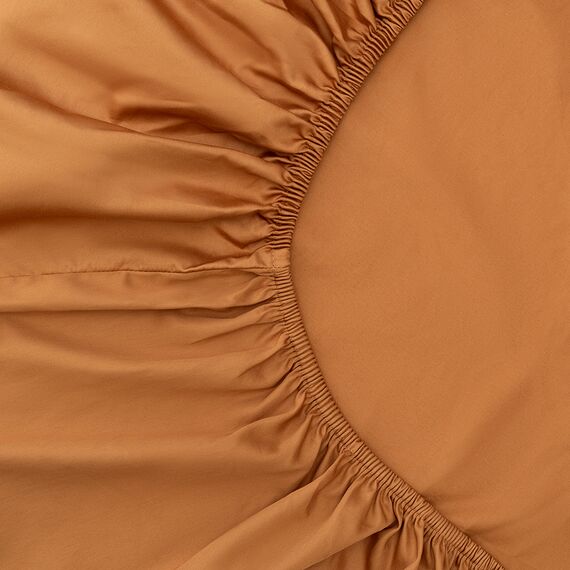 Простыня на резинке из сатина из коллекции Meditation, caramel, 160х200х30 см, Tkano, изображение 11
