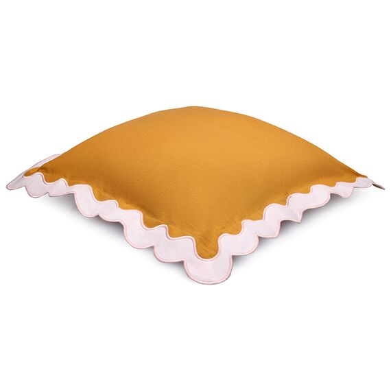Чехол на подушку с контрастным кантом розового цвета из коллекции Trendy Ruffles, 40х40 см, Tkano, изображение 3