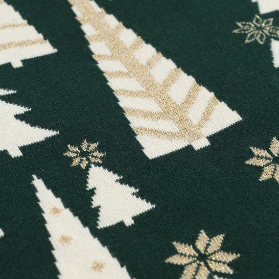 Плед из хлопка с новогодним рисунком Whitewood из коллекции New Year Essential, 130x180 см, Tkano, изображение 4