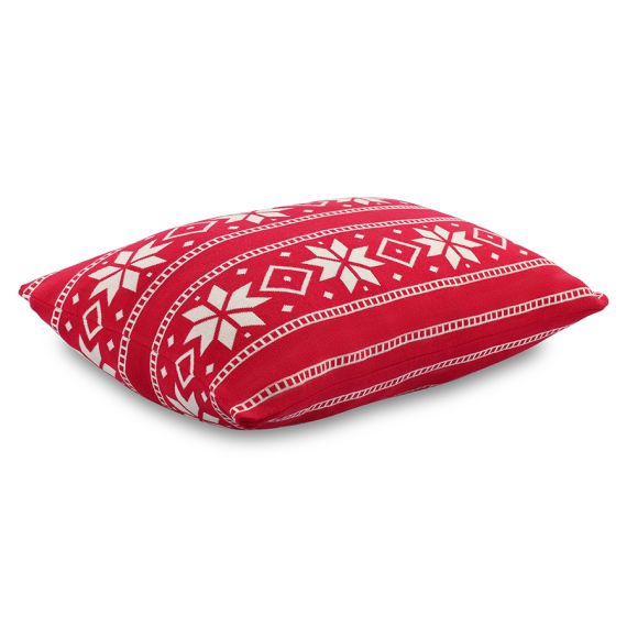 Подушка вязаная с новогодним рисунком Frostwork из коллекции New Year Essential, 40x60 см, Tkano, изображение 2