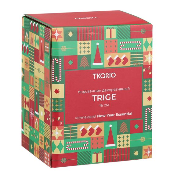 Подсвечник декоративный Trige из коллекции New Year Essential, 16 см, Tkano, изображение 6