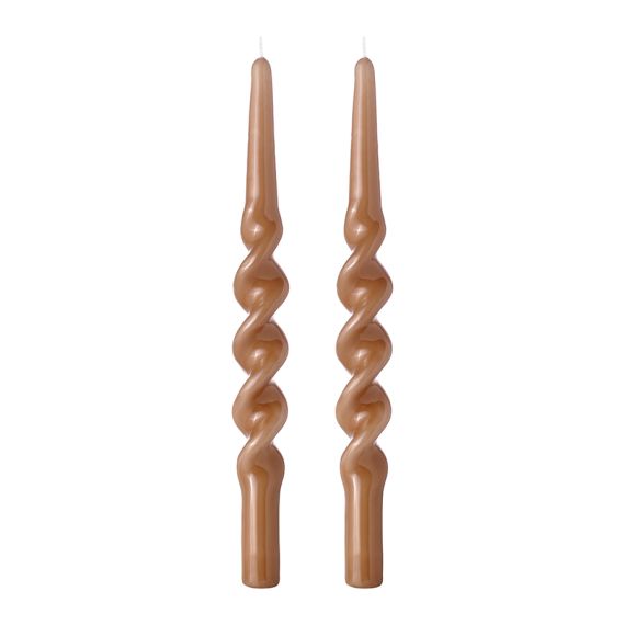 Набор из двух свечей светло-коричневого цвета из коллекции Essential, 35 см, Tkano