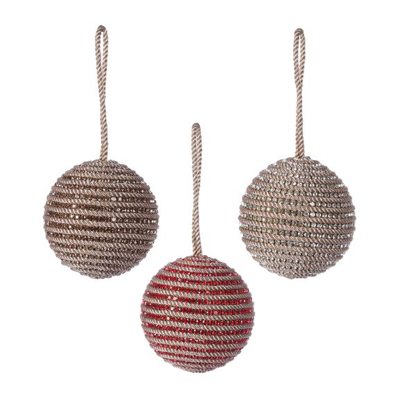 Набор елочных украшений Rustic diamonds из коллекции New Year Essential, 3 шт., Tkano