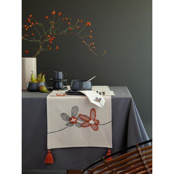 Дорожка на стол Stone flowers из коллекции Ethnic, 45х150 см, Tkano, изображение 2