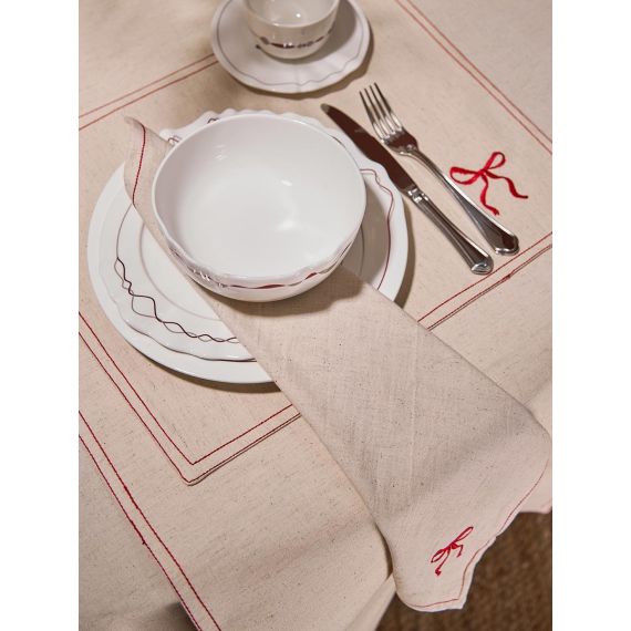 Дорожка на стол Fancy Bows бежевого цвета из коллекции Essential, 45x150 см, Tkano, изображение 3