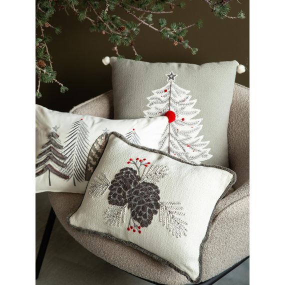 Чехол на подушку Frosted cones из коллекции New Year Essential, 30х45 см, Tkano, изображение 2