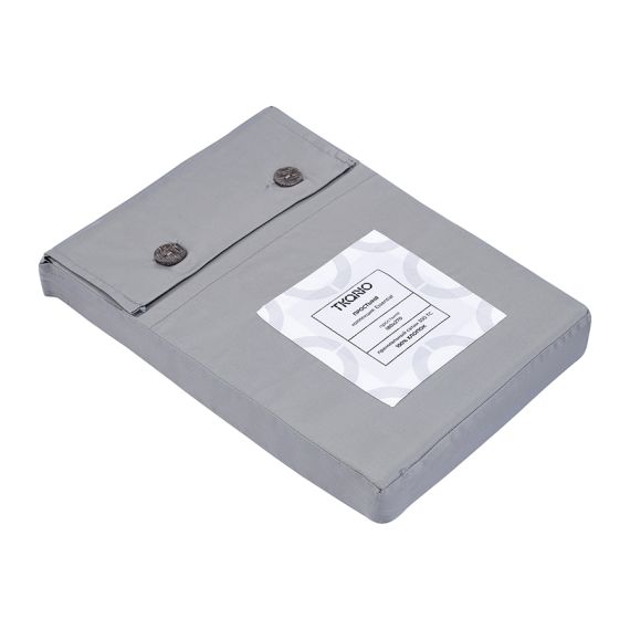 Простыня из премиального сатина светло-серого цвета из коллекции Essential, 180х270 см, Tkano, изображение 2