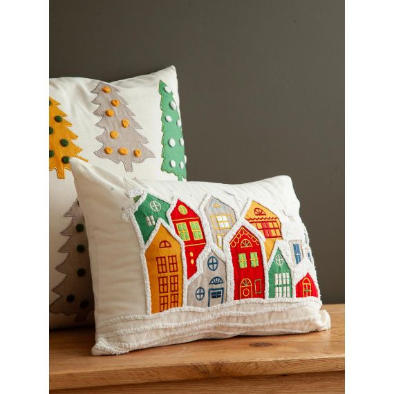 Чехол на подушку Snowy Village из коллекции New Year Essential, 30х45 см, Tkano, изображение 3