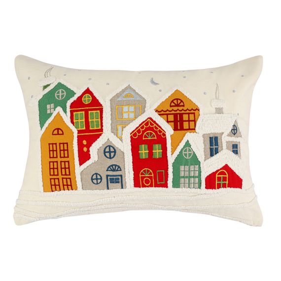 Чехол на подушку Snowy Village из коллекции New Year Essential, 30х45 см, Tkano