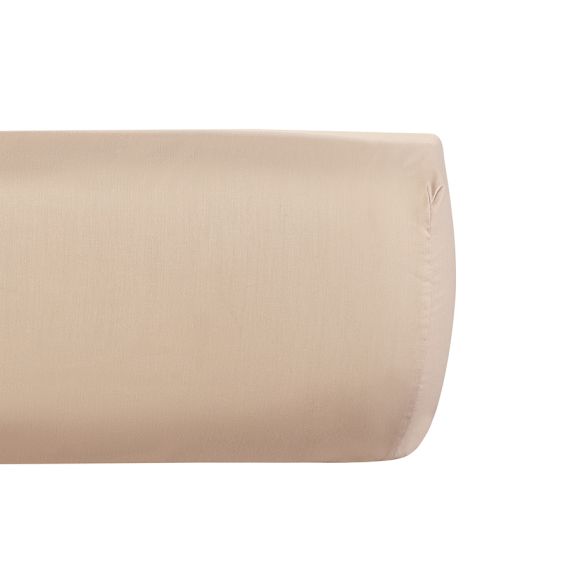 Простыня на резинке из премиального сатина бежевого цвета из коллекции Essential,  180х200х30 см, Tkano, изображение 3