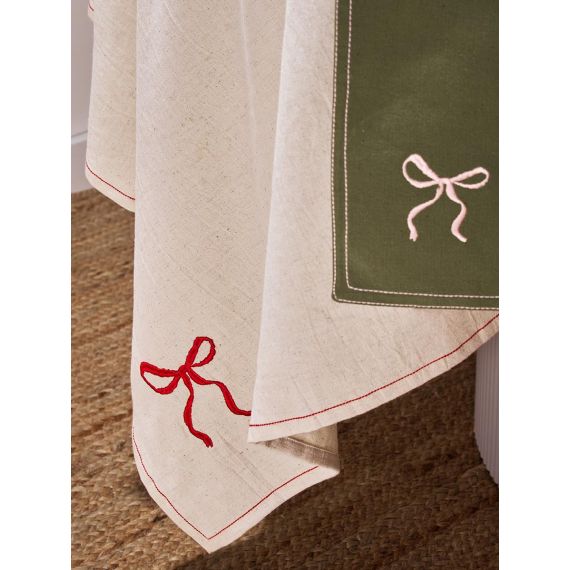 Скатерть Fancy Bows бежевого цвета из коллекции Essential, 180х180 см, Tkano, изображение 6