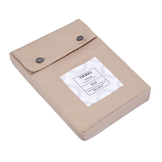 Простыня из премиального сатина бежевого цвета из коллекции Essential, 240х270 см, Tkano, изображение 2