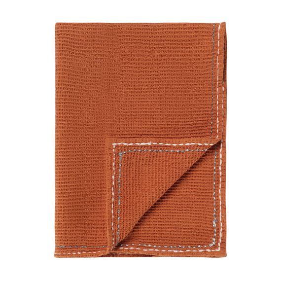 Набор вафельных полотенец с декоративной строчкой из коллекции Essential, 50х70 см, Tkano, изображение 3