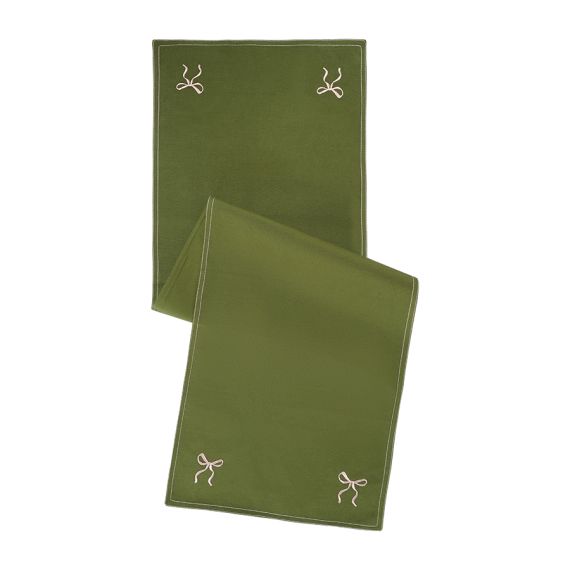 Дорожка на стол Fancy Bows оливкового цвета из коллекции Essential, 45x150 см, Tkano, изображение 5