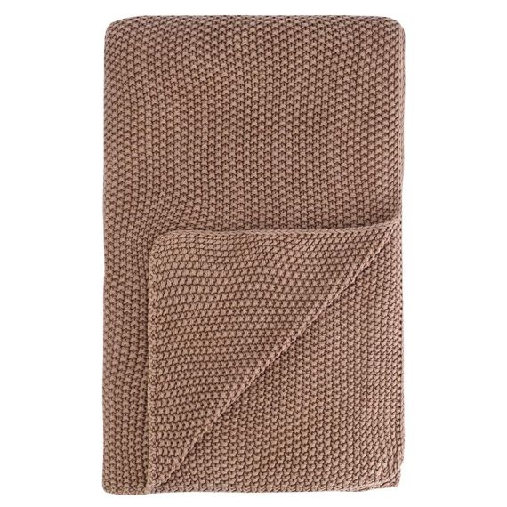 Плед из стираного хлопка цвета мокко из коллекции Essential, 130x180 см, Tkano, изображение 4