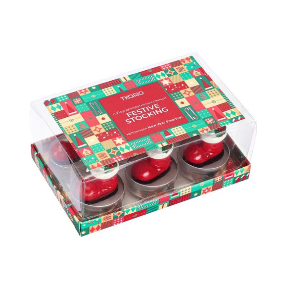 Набор декоративных свечей Festive stocking из коллекции New Year Essential, 6 шт., Tkano, изображение 4