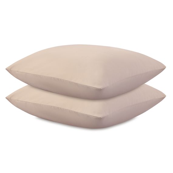 Набор наволочек из премиального сатина бежевого цвета из коллекции Essential, 70х70 см, Tkano