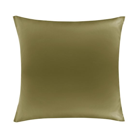 Набор наволочек из премиального сатина оливкового цвета из коллекции Essential, 70х70 см, Tkano, изображение 2