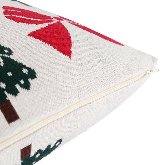 Подушка вязаная с новогодним рисунком Christmas Bows из коллекции New Year Essential, 45x45 см, Tkano, изображение 6