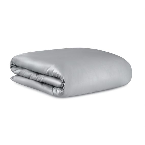 Комплект постельного белья из премиального сатина светло-серого цвета из коллекции Essential, 200х22, Tkano, изображение 4