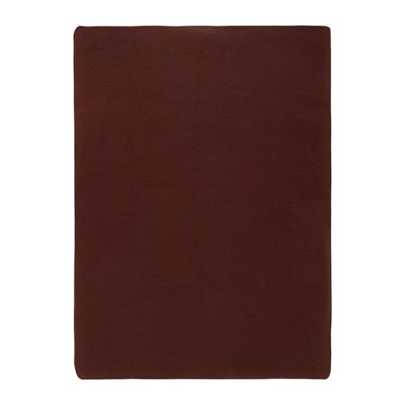 Плед из хлопка жемчужной вязки коричневого цвета из коллекции Essential, 130x180 см, Tkano, изображение 5